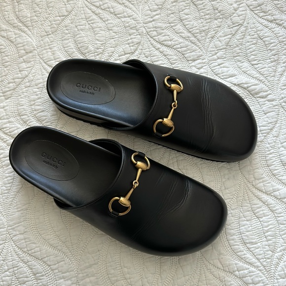 GUCCI Horsebit Leather Mules - Picture 1 of 4